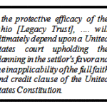 Ohio Legacy Trusts: A New “Protective” Trust Law?